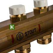 Коллектор для теплого пола с вентилями 7 выходов STOUT SMB 0468 000007